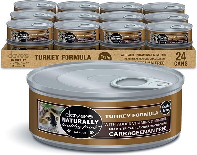 Dave’s Pet Food Naturally Healthy Grain-Free Turkey Formula Canned Cat Food