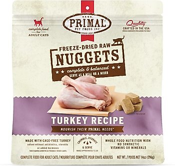 Primal Turkey Formula Nuggets Grain-Free Raw Freeze-Dried Cat Food