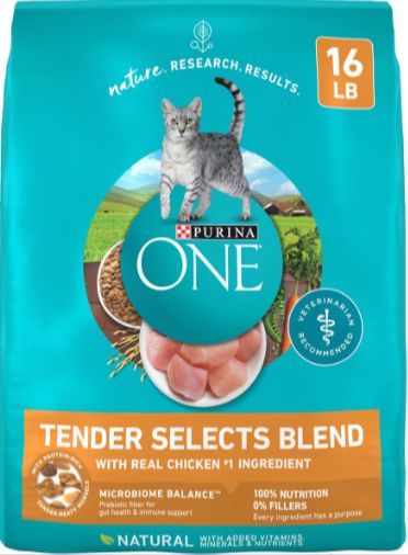 Purina ONE Tender Selects Blend with Real Chicken Dry Cat Food