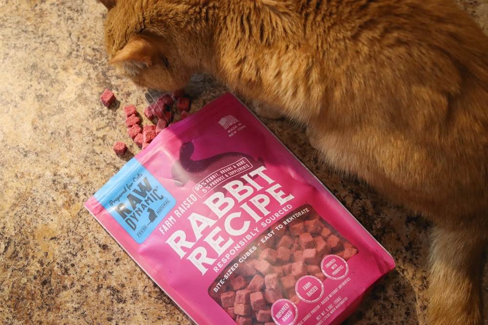 Raw Dynamic Pets Farm Raised Rabbit Recipe Freeze Dried Cat Food