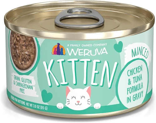 Weruva Kitten Minced Chicken & Tuna Formula in Gravy Wet Cat Food
