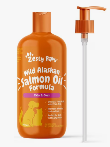 Zesty Paws Pure Wild Alaskan Salmon Oil for Dogs & Cats